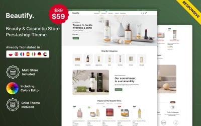 Beautify – Beauty Fashion and Cosmetic Responsive Prestashop Theme