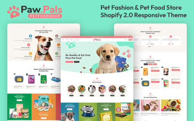 Pawpals - Tierfutter- und Tierernährungsgeschäft. Mehrzweck-Shopify 2.0 Responsive Theme