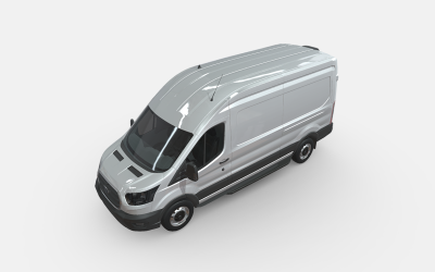 Dynamisch Ford Transit H2 425 L3 3D-model: perfect voor visualisaties en ontwerpprojecten
