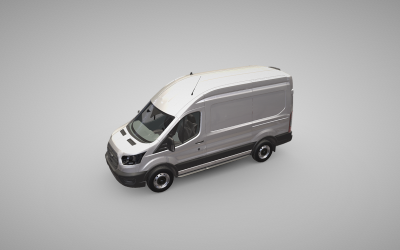 Ford Transit H2 330 L2 3D-modell - Professionell kommersiell skåpbilsrepresentation