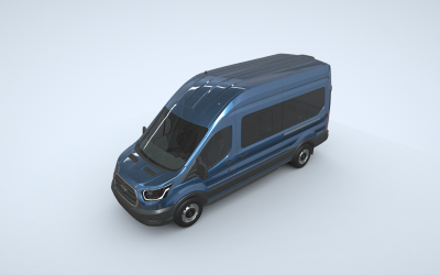 高级福特运输小巴3D模型:完美的可视化和演示