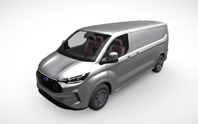 Völlig neues 3D-Modell des Ford Transit Custom (Trend) – hochmoderne Darstellung von Nutzfahrzeugen