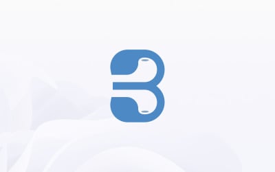 Letter B earbud logo design template