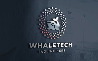 Modèle de logo Whale Tech Pro