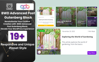 Плагин BWD Advanced Blog Post Block WordPress для Гутенберга