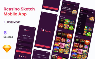 Rcasino – mobile Sketch-App-Vorlagen für Casinos