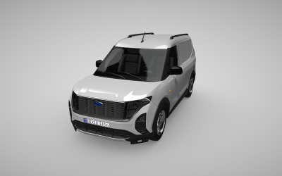 Novo Ford Transit Courier Active: modelo 3D dinâmico para visualização profissional