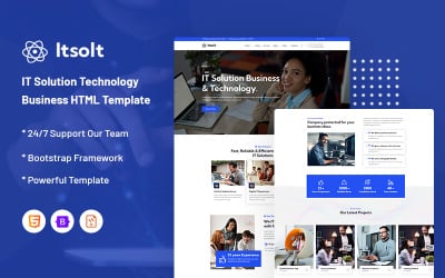 Itsolt - Modèle de site Web d&amp;#39;entreprise de solutions informatiques et de technologies