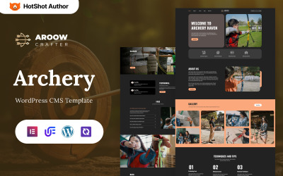 Aroow Crafter - Tema de WordPress Elementor de tiro con arco