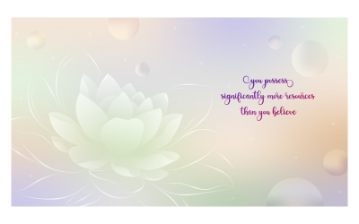 Inspirational 背景 14400x8100px With Lotus And Message About Resources