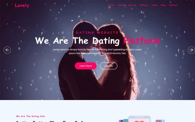 Modèle de page de destination HTML5 pour les rencontres et l&amp;#39;amour