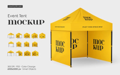 Evenemententent PSD Mockup Set