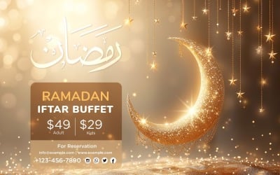 Modelo de design de banner de buffet Ramadã Iftar 35