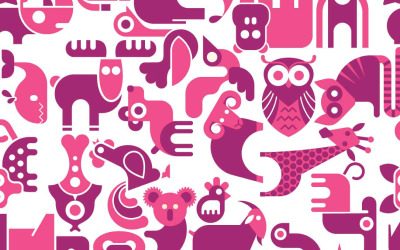 Animal Seamless Vector Background