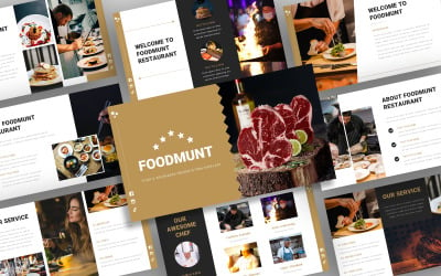 Foodmunt - Їжа та напої Шаблон PowerPoint