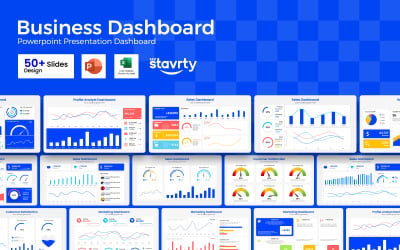 Premium Business PowerPoint Dashboard Bundles, 幻灯片模板