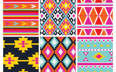 Electro Boho Seamless Vector Patterns