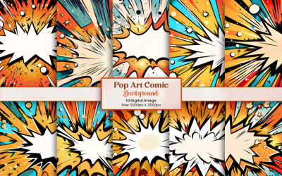 复古波普艺术漫画书插图背景和抽象漫画数字纸