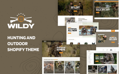 Ap Wildy – téma lovu a outdooru Shopify