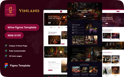 Vinland葡萄酒网站Figma模板