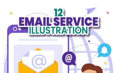 12 E-mail szolgáltatás illusztráció