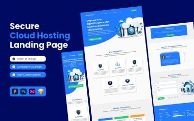 Secure Cloud Hosting Landing Page