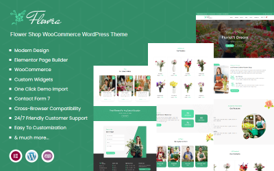 Flowra - Flower Shop WooCommerce WordPress-tema