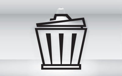 Simple Trash Bin Illustration Vector