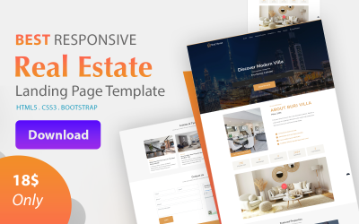 Burj - Real Estate HTML Landing Page Template