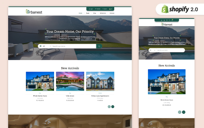 Urbanest – Тема Shopify для бизнеса в сфере строительства и недвижимости