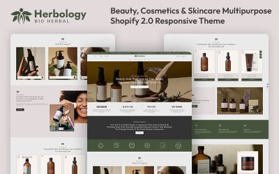 Herbology - Beauty, Cosmetics &amp;amp; Skincare Multipurpose Shopify 2.0 Responsive Theme