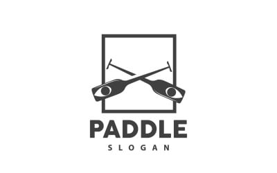 Paddellogotyp Båtdesign vektorillustration DesignV25