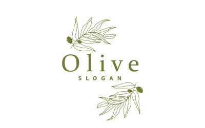 Olivový olej Logo Olive Leaf PlantV25