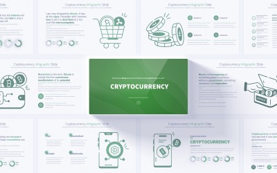 Kryptovaluta PowerPoint Infographics-bilder