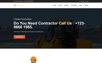 Washington Dc Construction Building Business HTML-шаблон