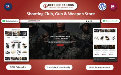 防御战术-元素模板射击俱乐部，枪支商店和武器