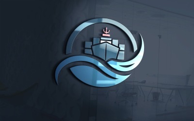 Logo-Vorlage für Luxus-Reedereien, Vektor