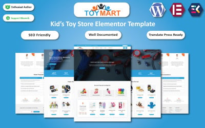 Toy Mart - Çocuk Oyuncak Mağazası Elementor Şablonu