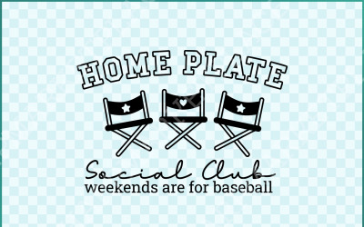 Home Plate Social Club SVG/PNG, weekendy są dla baseballu, baseballowa mama Digital Download