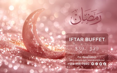 Plantilla de diseño de banner de buffet Iftar de Ramadán 103