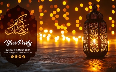 Modello di progettazione banner festa Ramadan Iftar 171