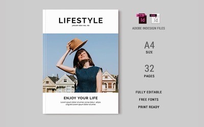 Lifestyle-tijdschriftsjabloon 15