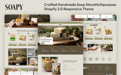 Soapy - Handgemachte Seife und Sojakerzen-Shop. Mehrzweck-Shopify 2.0 Responsive Theme