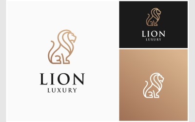 Logo De Luxe Lion Wildlife Or