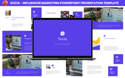 Socia - Influencer Marketing prezentációs sablon