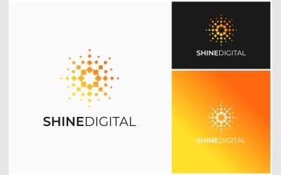 Shine Burst Sparkle Digital Logo