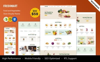 FreshMart -杂货和有机响应Shopify主题