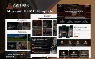 Mystique – Múzeum, Művészeti Galéria és Kiállítás HTML5 webhelysablonja