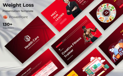 Weight loss and 饮食ing Premium PowerPoint Template