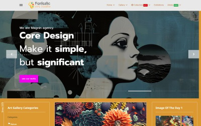 Joomla模板5“神奇的艺术画廊和照片”